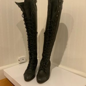 Joe Lace-up Over-the-knee Boots